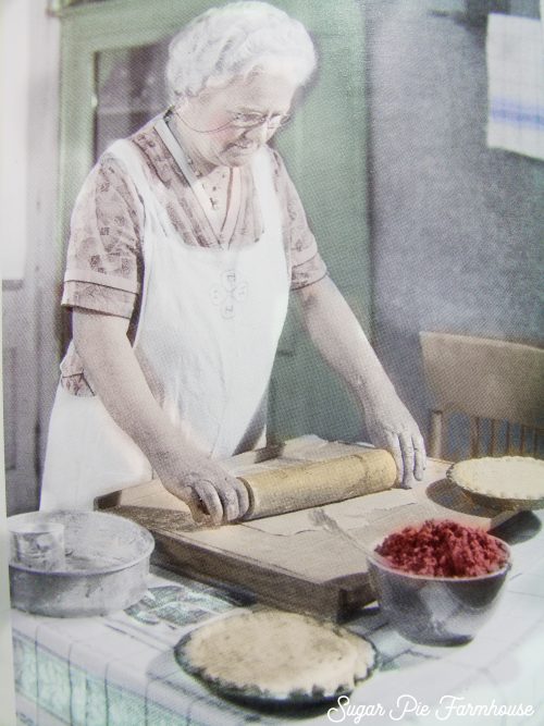 granny making pies
