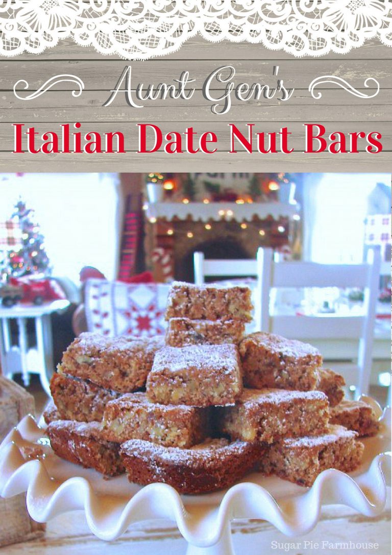 Sugar Pie Farmhouse » Blog Archive » Aunt Gen’s Italian Date Nut Bars